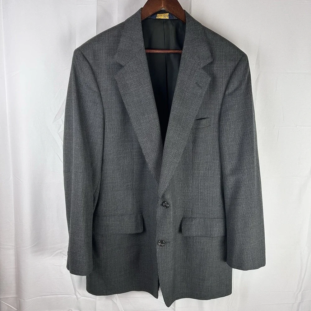 Brooks Brothers Vintage Sport‎ Coat Mens Houndstooth 2 Button 43 L Made In USA
